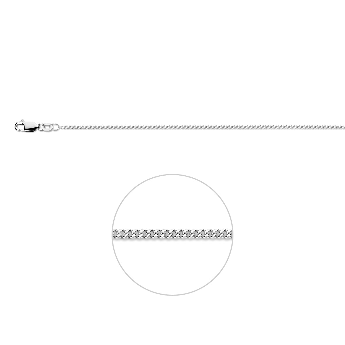 gourmette 1,4 mm zilver wit