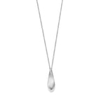 Halskette Tropfen zerkratzt 1,7 mm 40 + 5 cm Silber rhodiniert