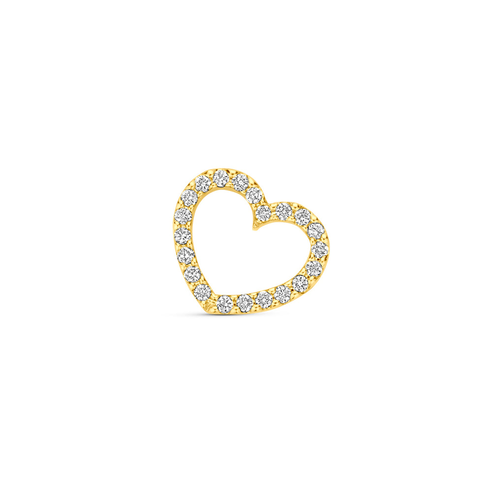 Anhänger Herz Diamant 0,06ct H SI 7 mm 14K Gelbgold