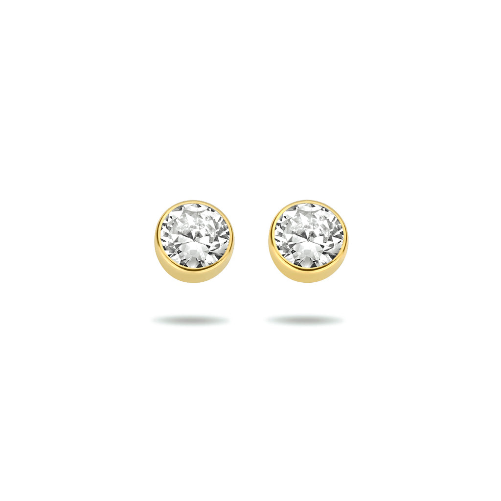 Ohrstecker Zirkonia 14K Gelbgold