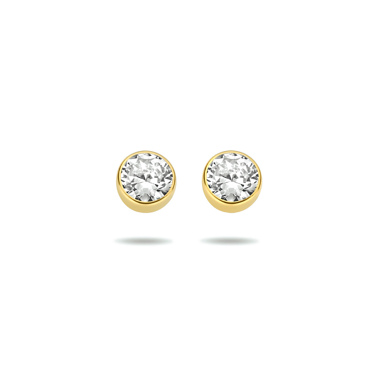 Ohrstecker Zirkonia 14K Gelbgold