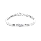 Armband Zirkonia 6 mm 18,5 cm Silber rhodiniert