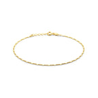 Fußkettchen 2,3 mm 24 + 2 cm 3 Mikron versilbert (gelb)