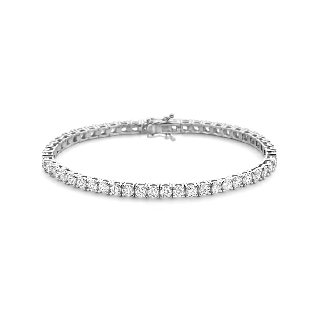 tennisarmband zirkonia 3,8 mm zilver gerhodineerd