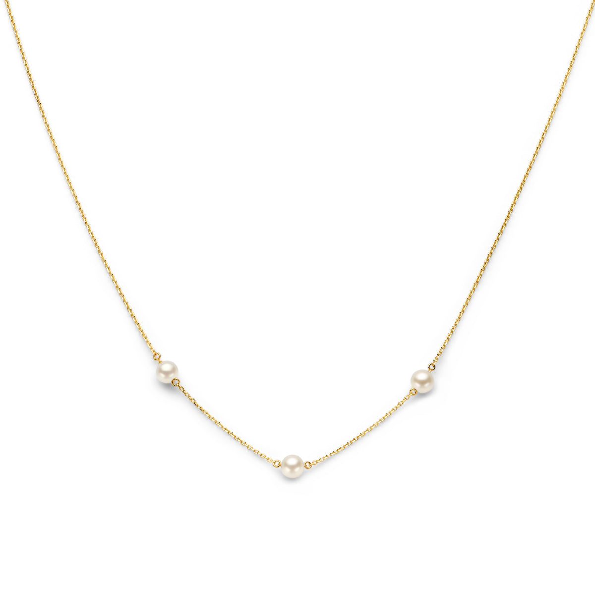 Halskette Perle 40 - 42 - 44 cm 14K Gelbgold