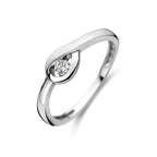 Ring Zirkonia Poly/Silber matt rhodiniert