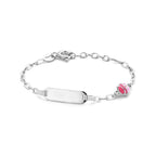 Gravurarmband Marienkäfer Emailleplatte 5,0 mm 11 + 2 cm Silber rhodiniert