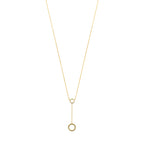 y-collier rondje 40 - 42 - 44 cm 14K geelgoud - rond