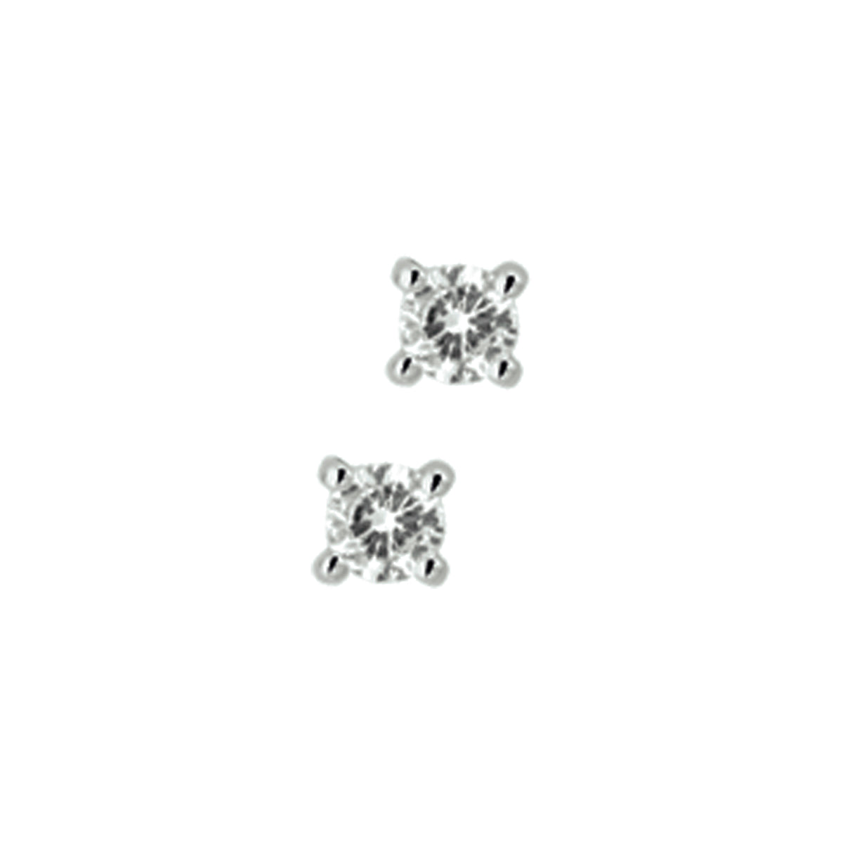 oorknoppen diamant h p 14K witgoud