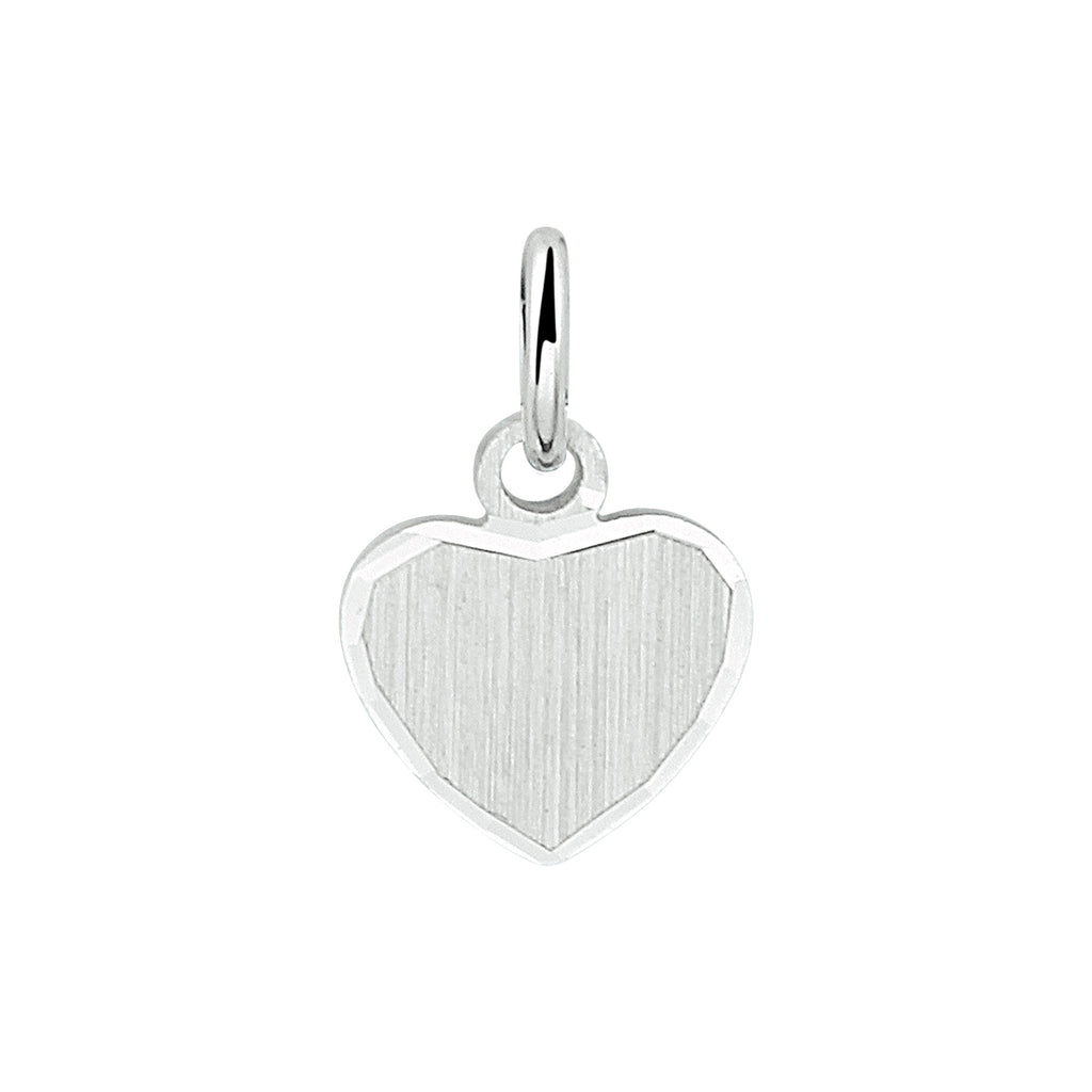 graveerhanger hart gediamanteerd zilver gerhodineerd