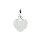 graveerhanger hart gediamanteerd zilver gerhodineerd