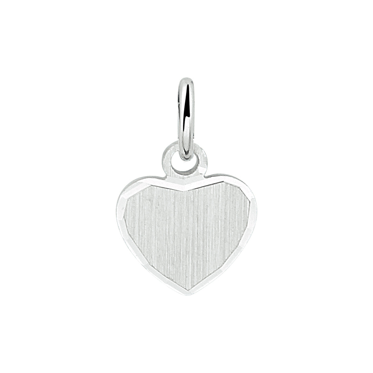 graveerhanger hart gediamanteerd zilver gerhodineerd