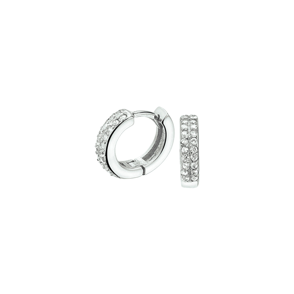 klapoorringen zirkonia zilver gerhodineerd