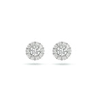 Ohrstecker Zirkonia Halo Silber rhodiniert