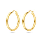 oorringen buis 3 mm Silgold (geel met zilverkern)