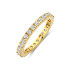 Ring Zirkonia 3 Mikron silbervergoldet (gelb)