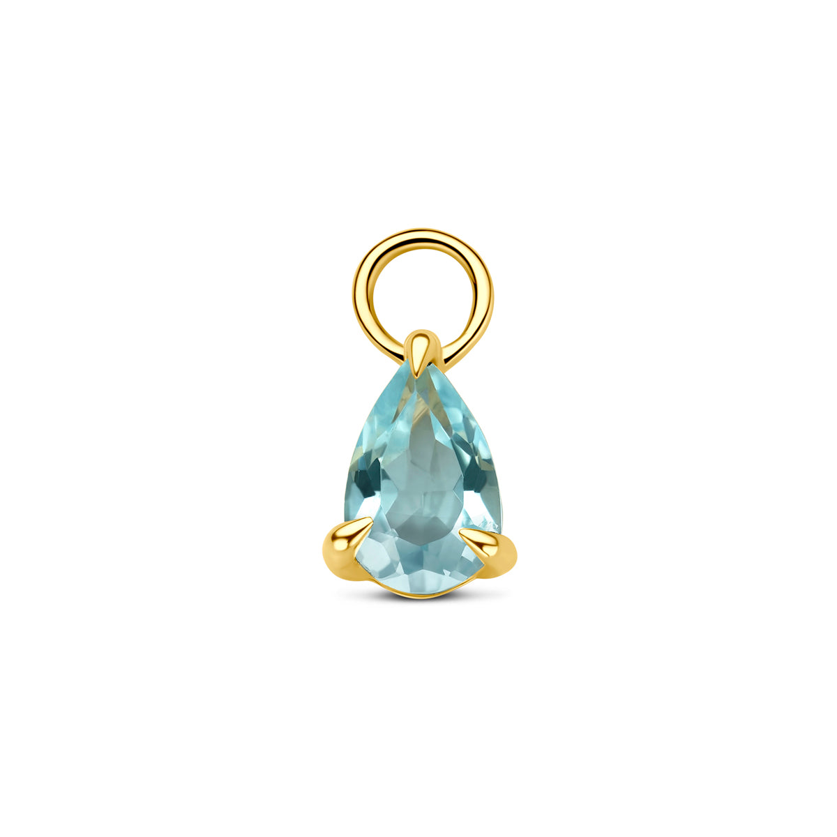 oorringhanger topaas 9,5 mm 14K geelgoud