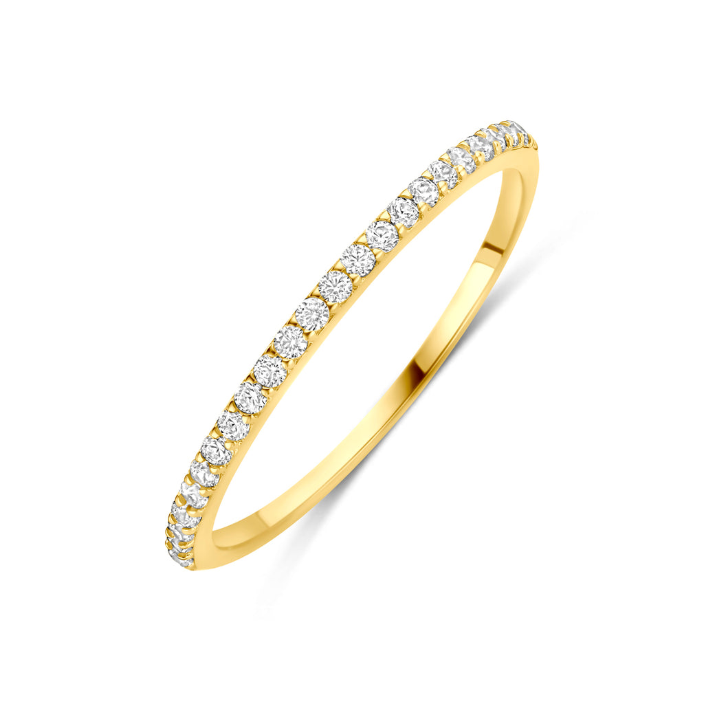 ring zirkonia 14K geelgoud
