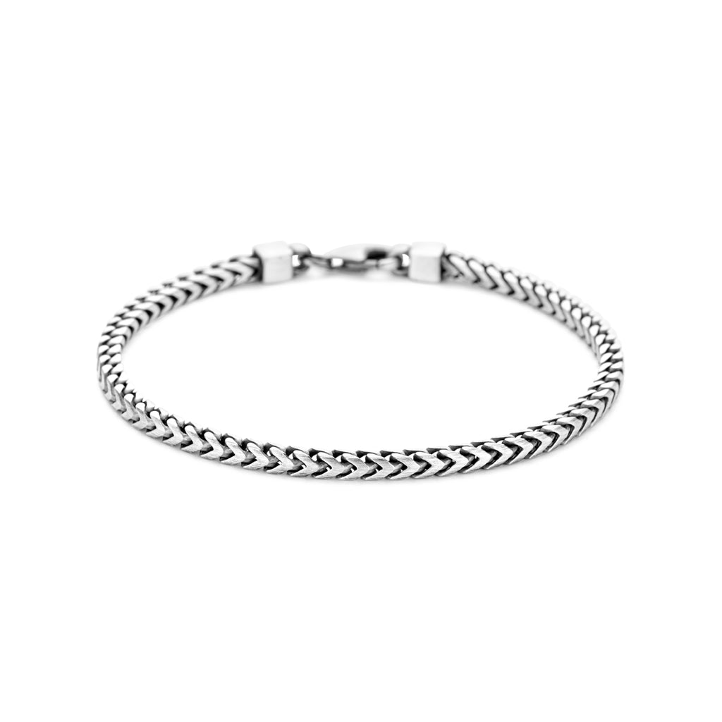 Armband oxidiert matt 20 cm Silber oxidiert
