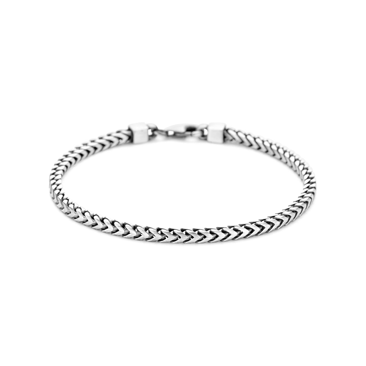 Armband oxidiert matt 20 cm Silber oxidiert
