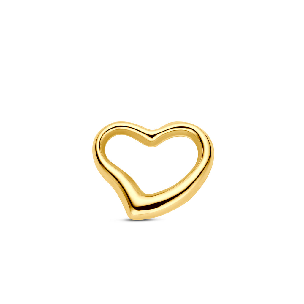 hanger hart 10 mm 14K geelgoud