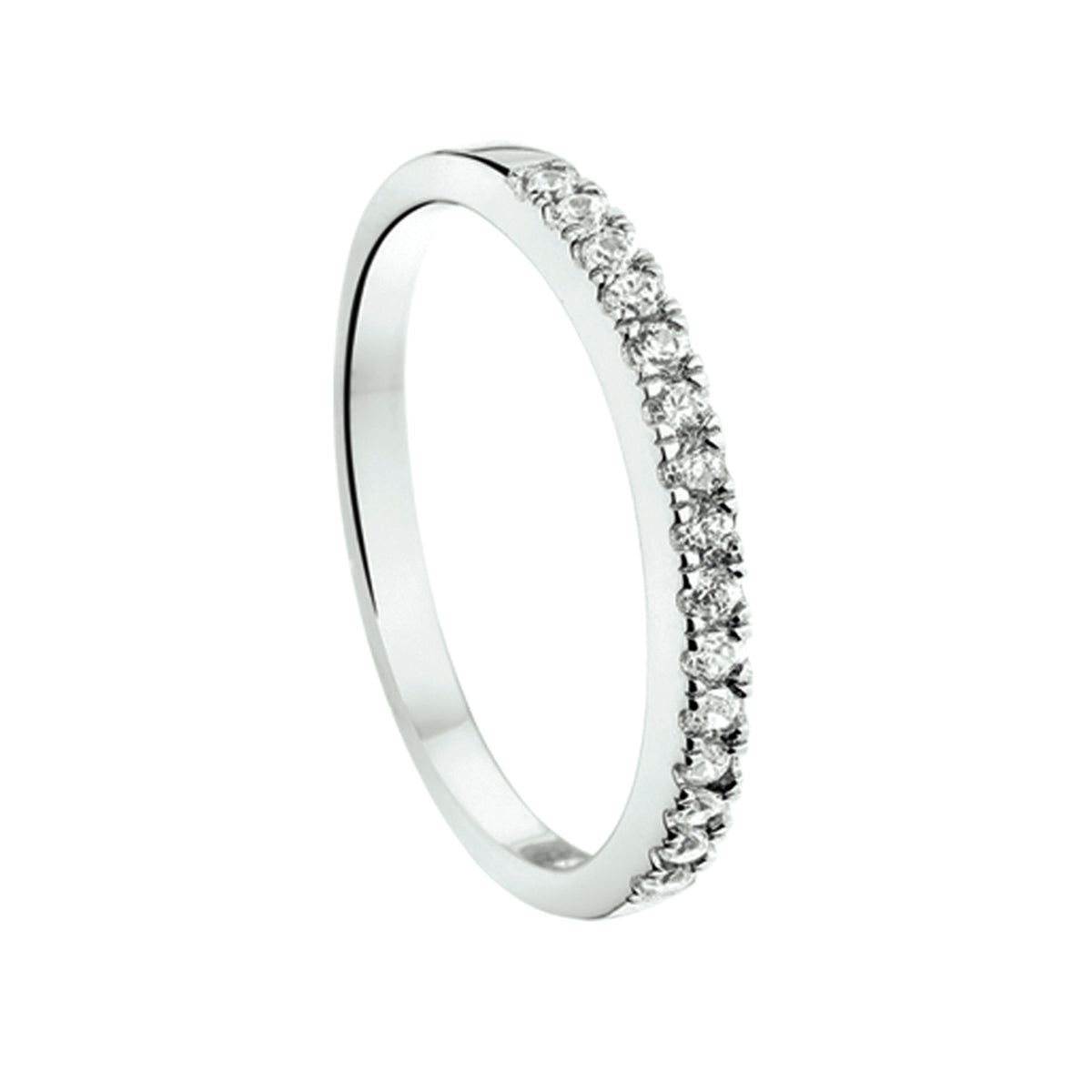 Ring Zirkonia Silber rhodiniert