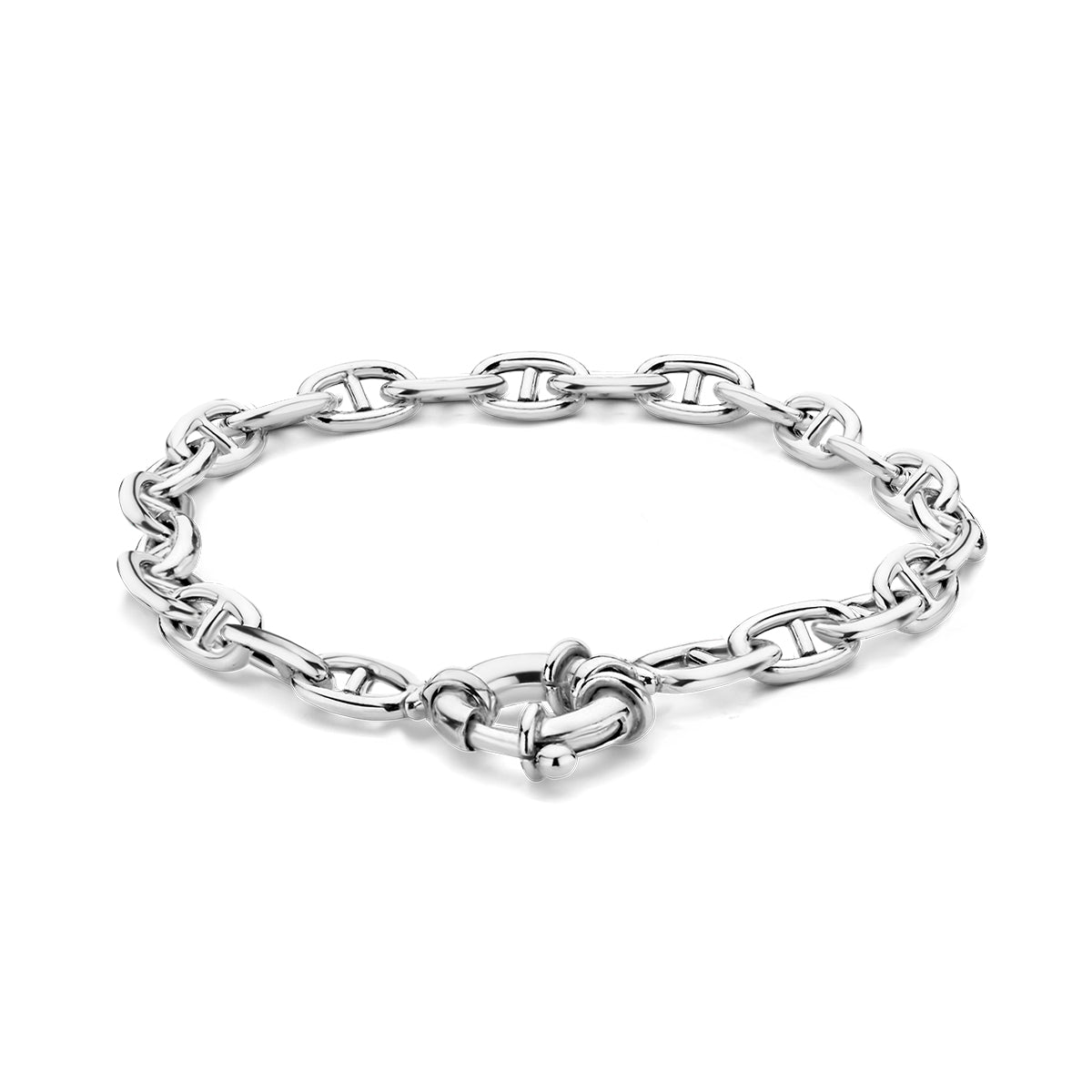 Armband Marine 5,8 mm 19 cm mit großem Federringverschluss Silber rhodiniert