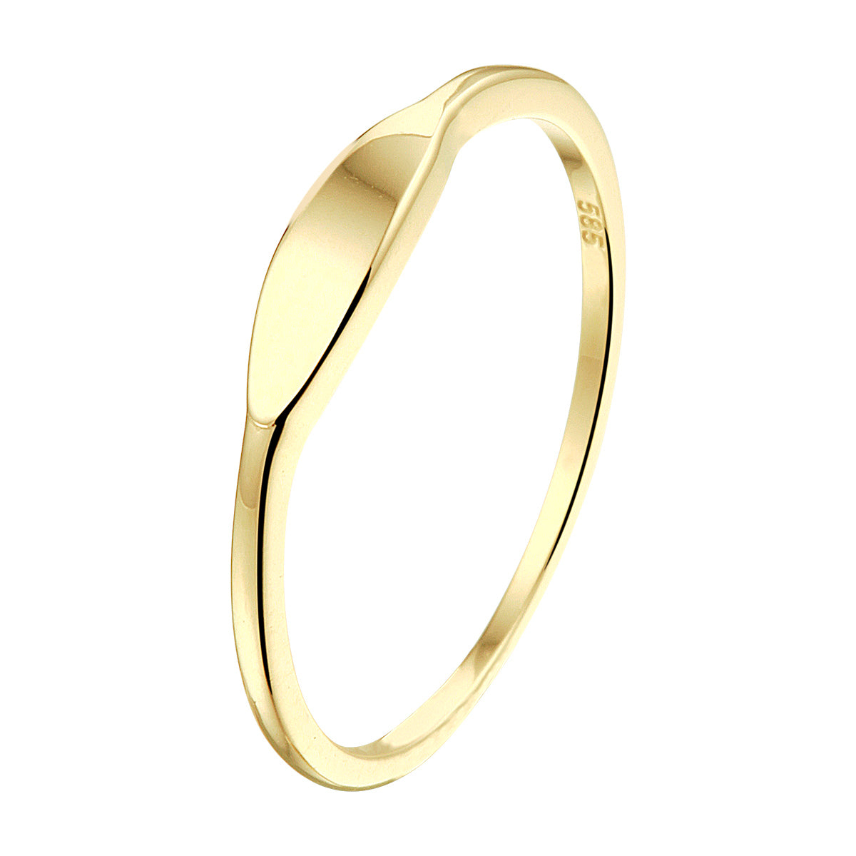 Gravurring 14K Gelbgold