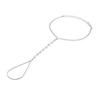 handsieraad parels 17 + 5 cm zilver gerhodineerd