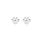 Ohrstecker Hundepfote 6 mm Silber rhodiniert