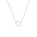 collier rondje 41 + 5 cm zilver gerhodineerd