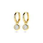 9k Ohrringe Zirkonia 20 mm 9K Gelb