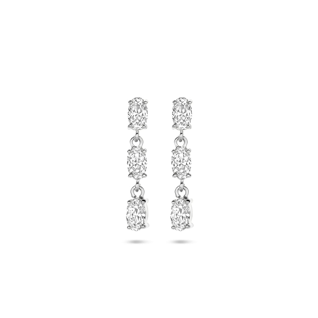 oorhangers zirkonia 20,5 mm zilver gerhodineerd