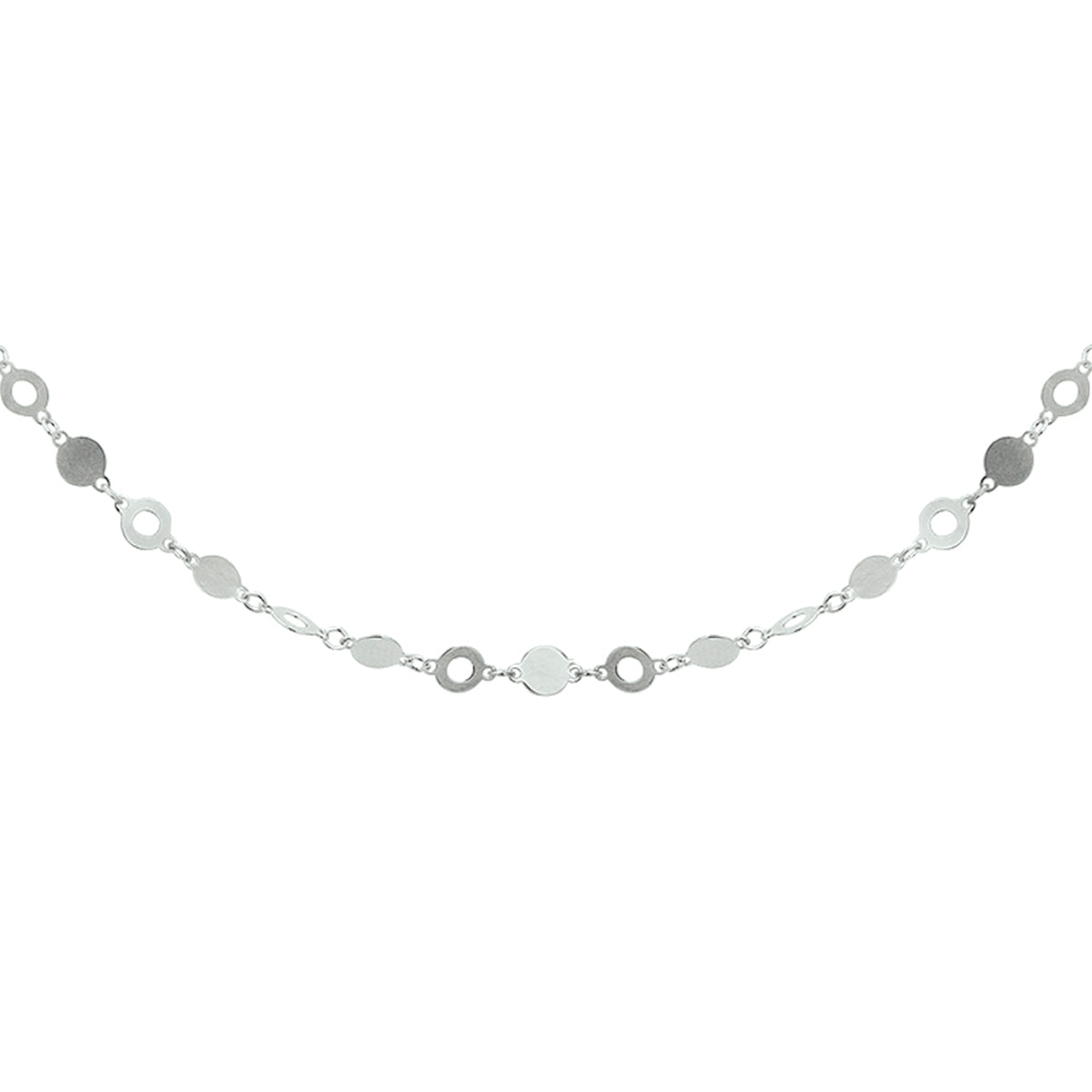 Halskette 4,0 mm 40 + 4 cm Silber rhodiniert