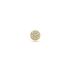 Flat Back Piercing Zirkonia 3,5 mm 14K Gelbgold