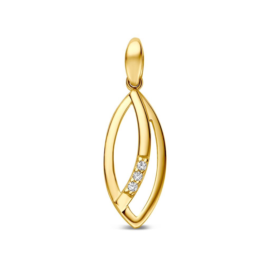 9k hanger zirkonia 14 mm 9K geel