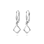 oorhangers zirkonia brisur haak 25 mm zilver gerhodineerd