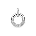 hanger zirkonia 10 mm zilver gerhodineerd - rond