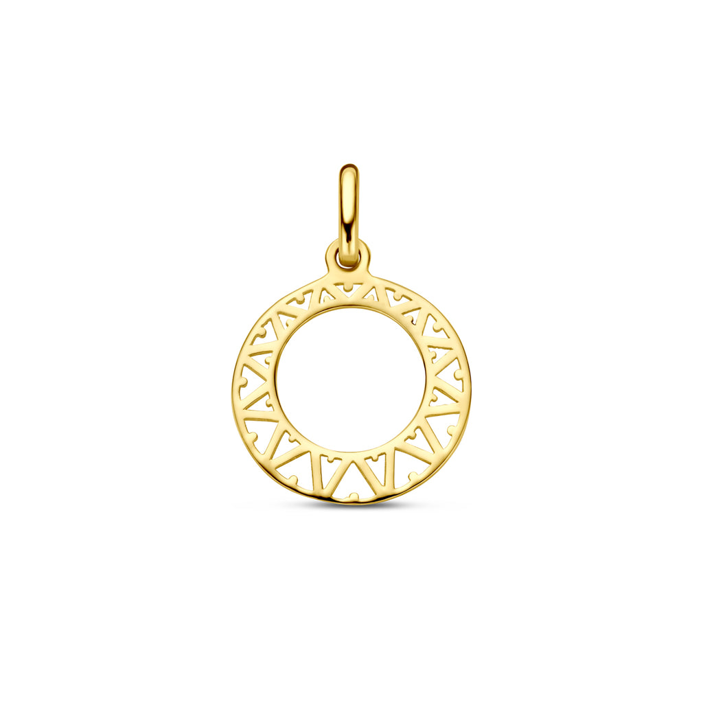 Anhänger Kreis 14K Gelbgold