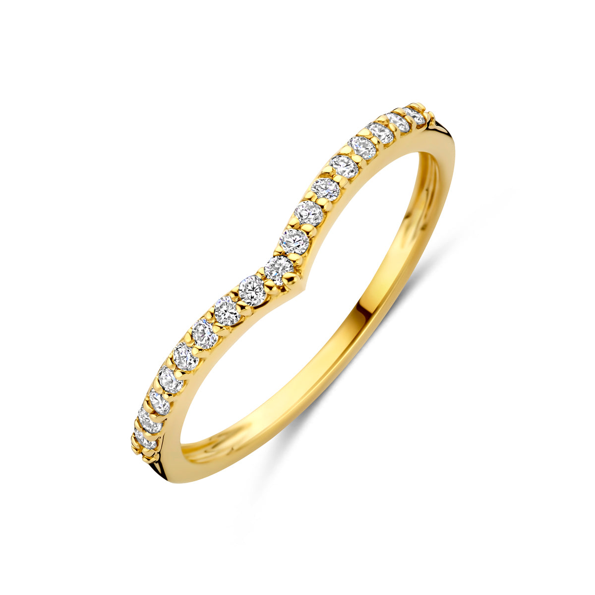 ring lab grown diamant 0.17ct g vs 14K geelgoud