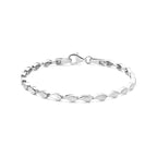 armband poli/mat 3,7 mm 19 cm zilver gerhodineerd