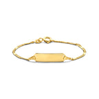 graveerarmband plaat 5,5 mm 14K geelgoud - rechthoek