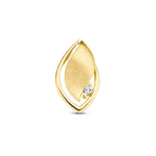 hanger poli/mat diamant 0.04ct h si 14K geelgoud