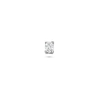 flat back piercing ovaal zirkonia 4 mm zilver gerhodineerd