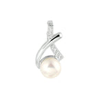 hanger parel en zirkonia zilver gerhodineerd