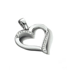 hanger hart zilver gerhodineerd
