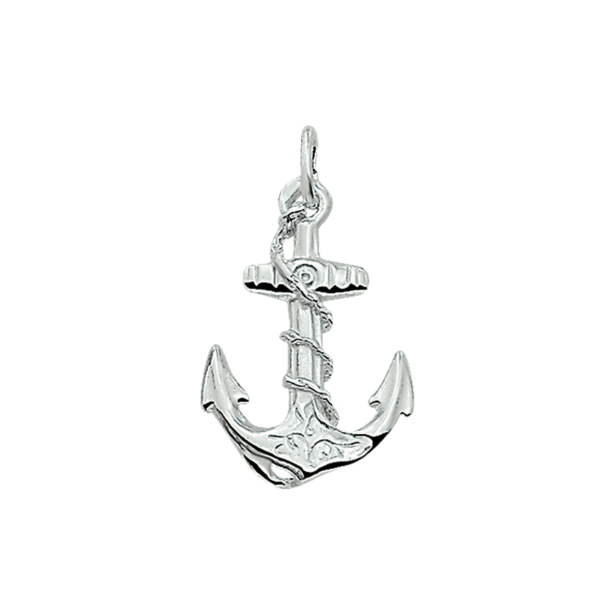 hanger anker zilver wit