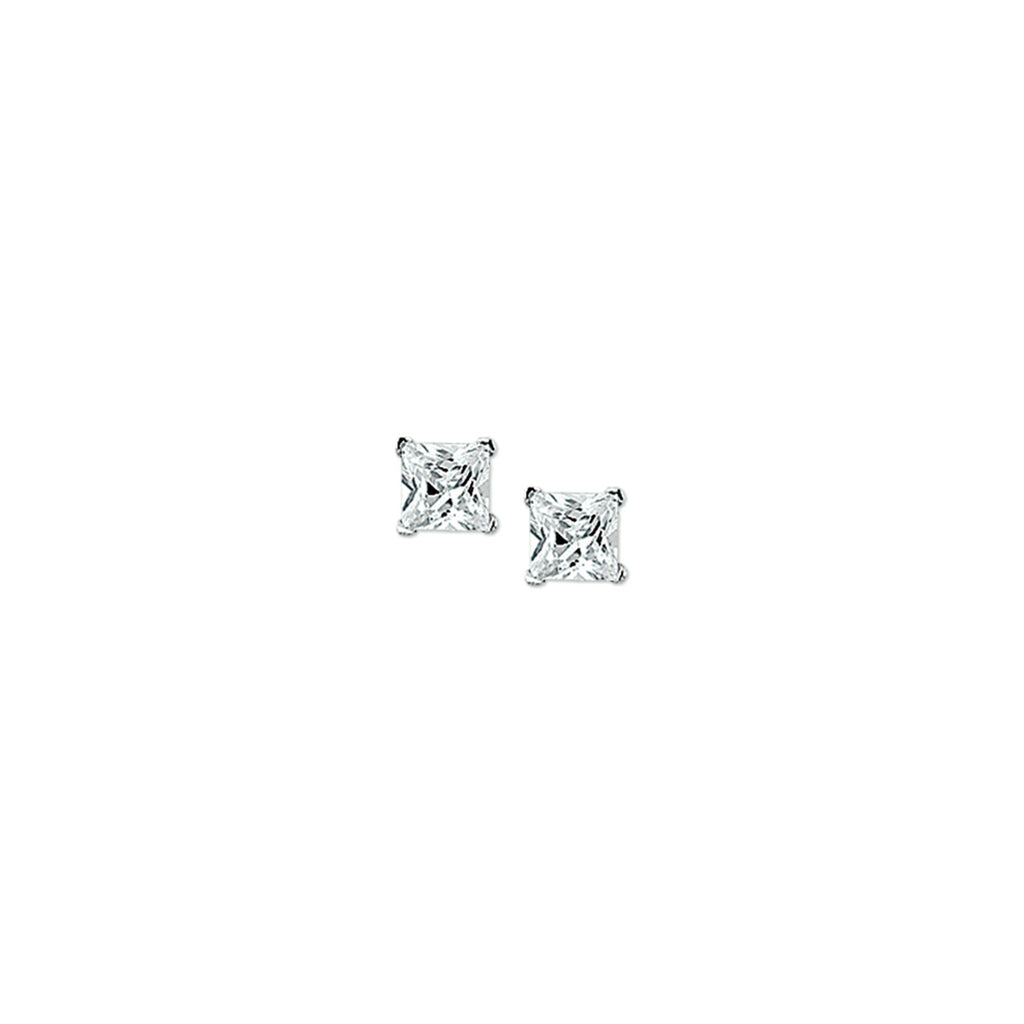 Ohrstecker Zirkonia Silber rhodiniert