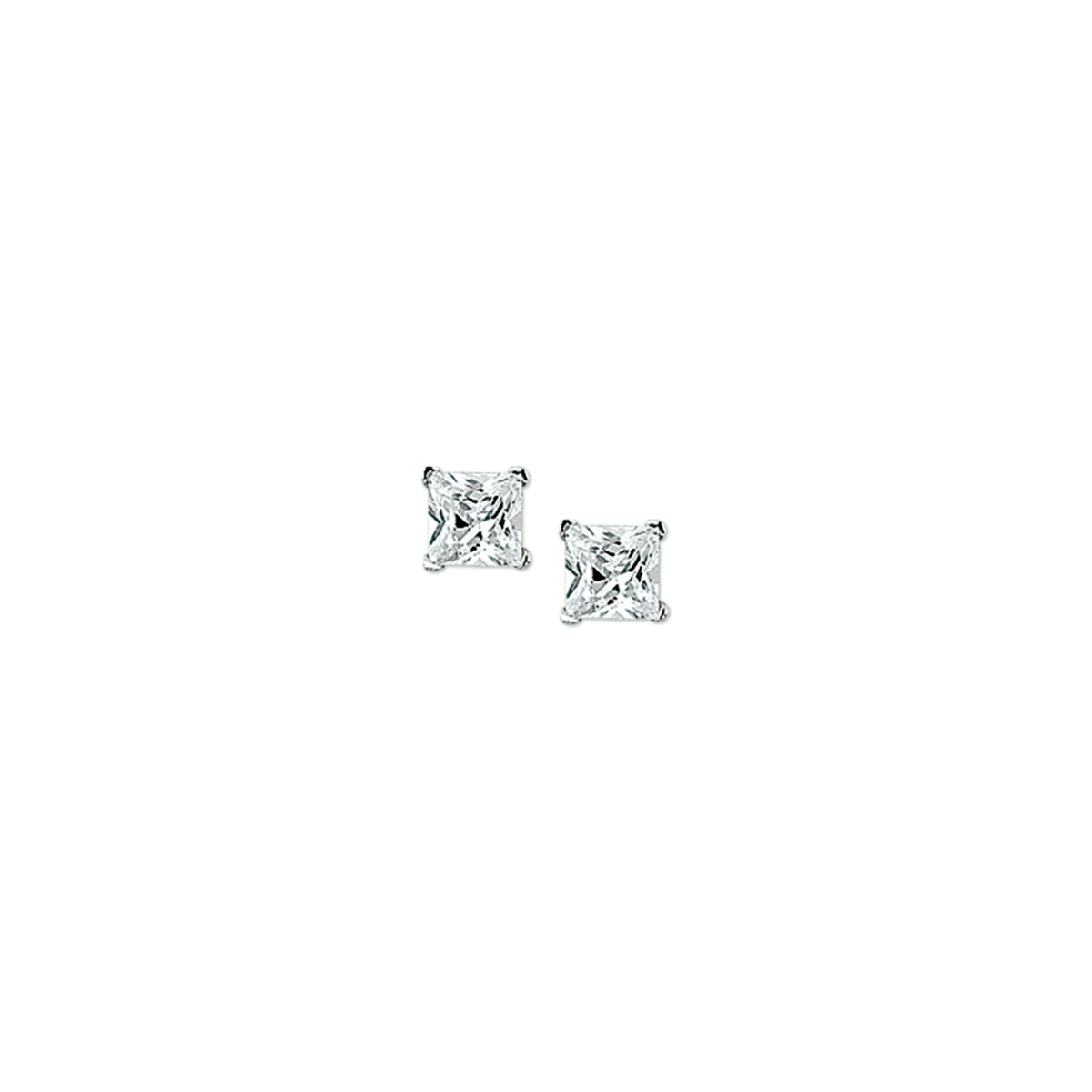 Ohrstecker Zirkonia Silber rhodiniert