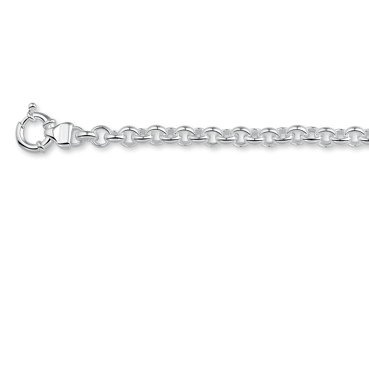 jasseron 8,5 mm met groot veerslot zilver gerhodineerd